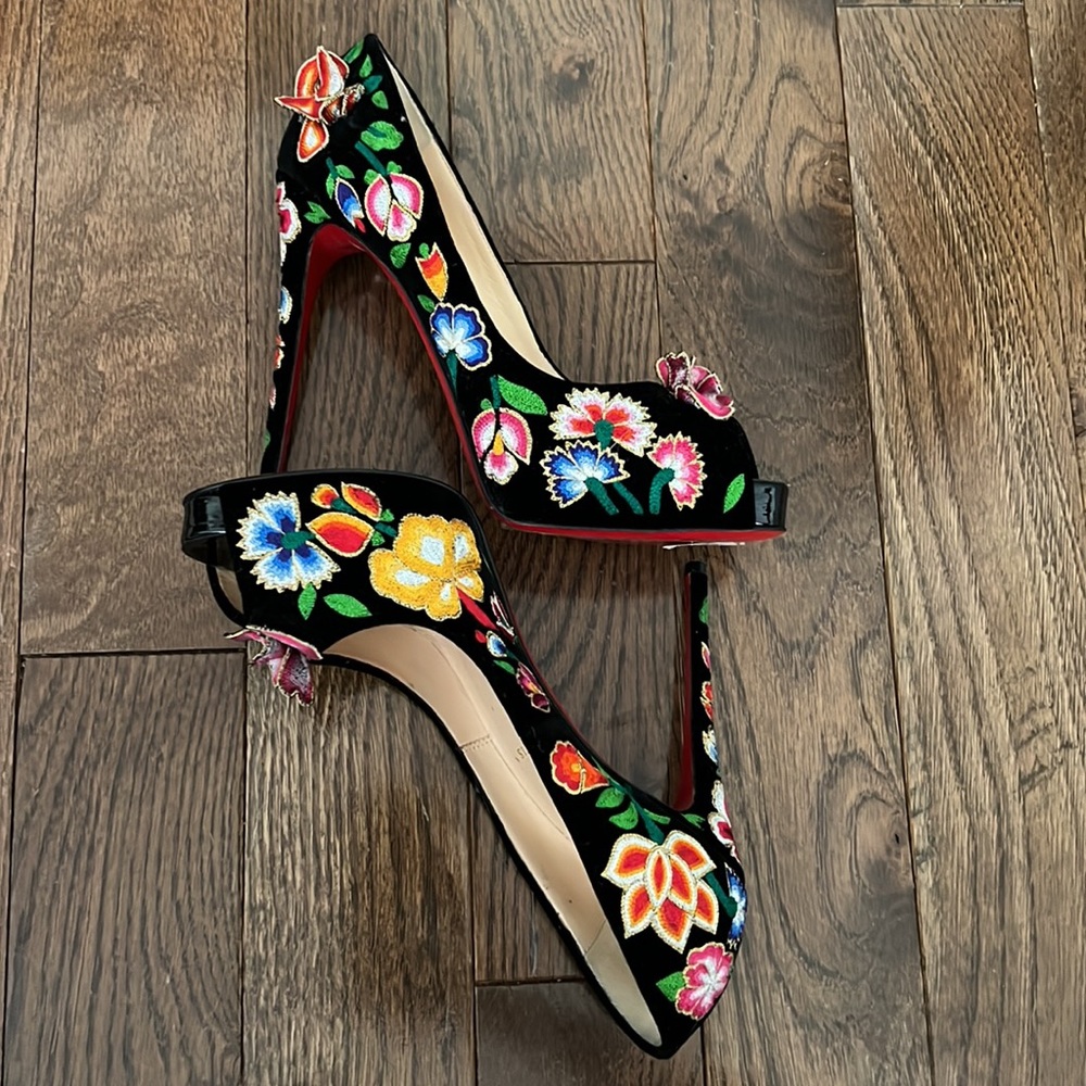 Christian Louboutin peep toe heels